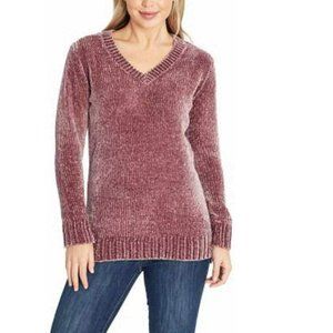 ORVIS Women Chenille Tunic Sweater--Mauve